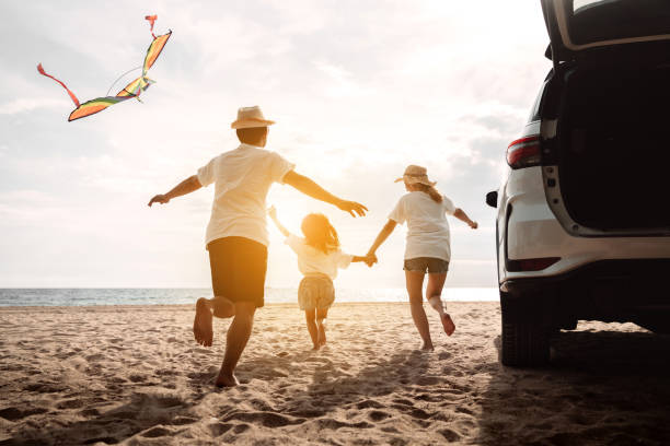 Smiling Woman Showing new Rental car keys